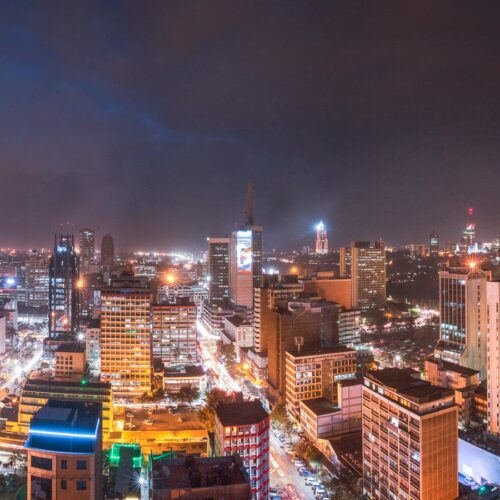 Nairobi Night Cityscape-Panorama
