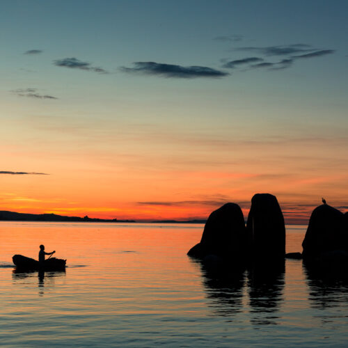 Fishing Man-Sunset in Mwanza