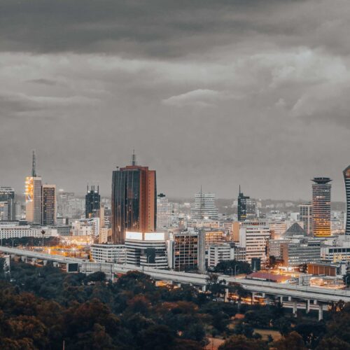 Nairobi City Skyline-A mix of Black, white & color-March 2022