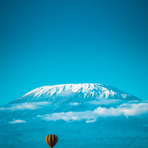 Flying over Mt. Kilimanjaro